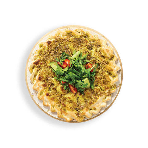 Zaatar Pie With Qashqawan Cheese