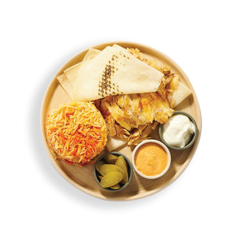 Chicken Shawarma Slices With Rice
