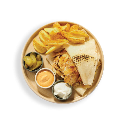 Chicken Shawarma Slices With Fries