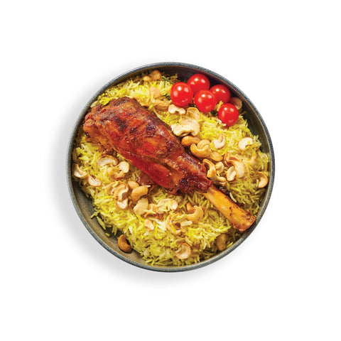 Smoked Lamb Shank With Rice
